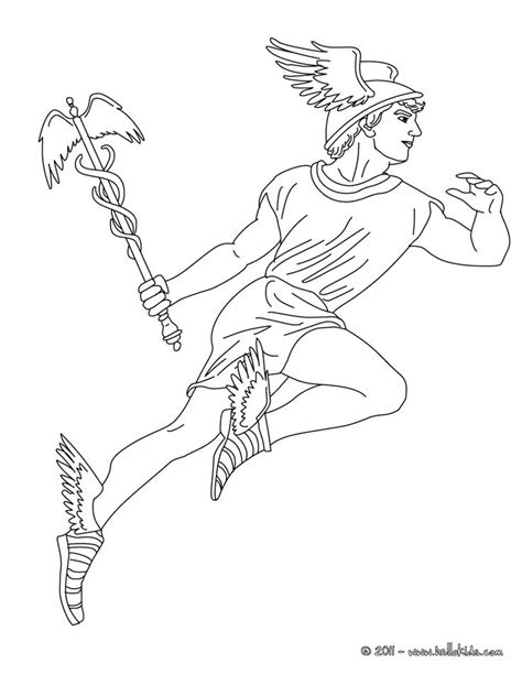 hermes dio della guerra da colorare|Disegno da colorare della mitologia: Hermes .